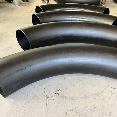 Acessórios de tubos de aço carbono de cor preta Cotovelo A234 WPB ASME B16.9 para ligação a gás